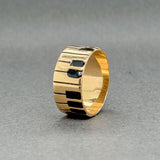 Estate 14K Y Gold Enamel Piano Key Ring