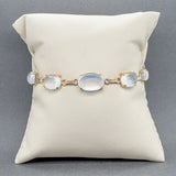 Estate 14K Y Gold Graduated Moonstone Bracelet