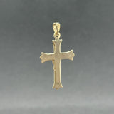Estate 14K TT 27.9mm Crucifix Pendant
