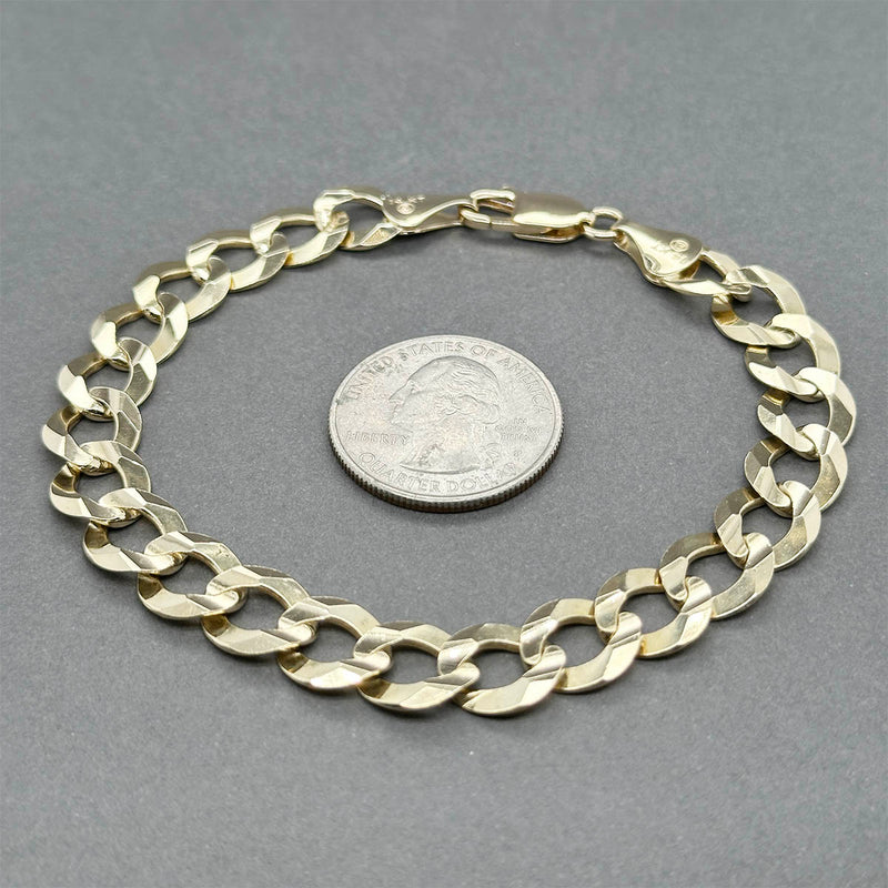 Estate 14K Y Gold 9.83mm Men’s Curb Link Bracelet