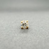 Estate 14K Y Gold 0.16ct I/SI2 Diamond Single Stud Earring
