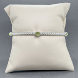 Estate Judith Ripka SS Peridot Bangle Bracelet