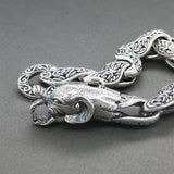 Estate SS Filigree S Link Elephant Bracelet