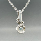 Estate Platinum 1.16ct Aquamarine & 0.14ctw Diamond Pendant