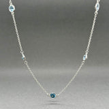 Estate Tiffany & Co. Peretti Platinum 2.53ctw Aquamarine Color By The Yard Necklace