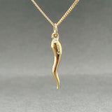 Estate 14K Y Gold Italian Horn Pendant
