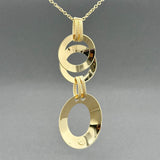 Estate 18K Y Gold Triple Link Pendant