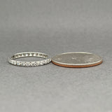 Estate Platinum 0.58ctw H-I/SI2-I1 Diamond Eternity Ring