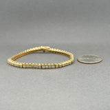 Estate 14K Y Gold 2.38ctw I-J/SI2-I1 Diamond Tennis Bracelet