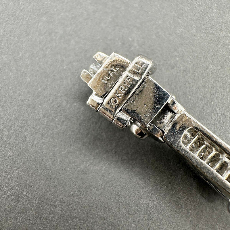 Estate Charles Krypell Platinum & 5.90ctw Diamond Link Bracelet