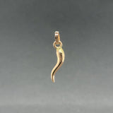 Estate 18K Y Gold 22.5mm Italian Horn Pendant