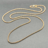 Estate 14K R Gold 1.9mm 24” Rolo Chain