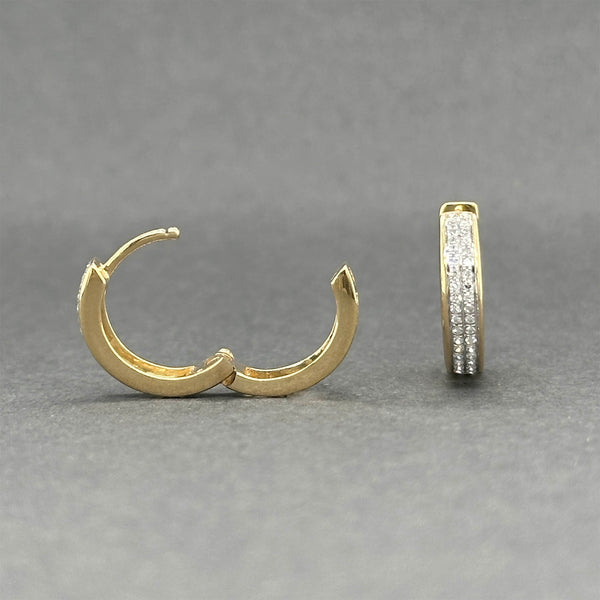 Estate 14K Y Gold 0.10ctw G-H/SI1-2 Diamond Huggie Earrings