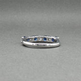 Estate 18K W Gold 0.80ctw Sapphire & 0.40ctw Diamond Ring