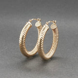Estate 14K Y Gold 24.98mm Hoop Earrings
