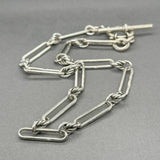 Estate SS 7.7mm Fancy Figaro Watch Fob Chain