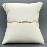 Estate 18K Y Gold 1.03ctw G/SI1-2 Diamond Paperclip Bracelet