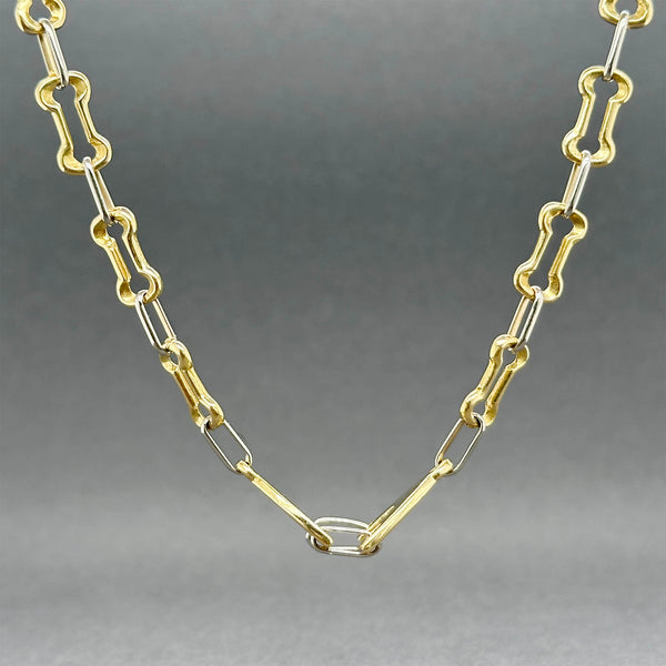 Estate 18K TT  5.45mm Dog Bone Link Chain