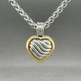 Estate David Yurman SS 18 Heart Locket Pendant