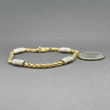 Estate 18K Y Gold 1.77ctw I-J/VS2-SI1 Diamond Station Bracelet
