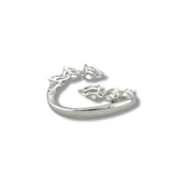 14K W Gold 1.17ctw F/VS2 Pear Shape Lab Created Diamond Crossover  Ring