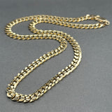 Estate 14K Y Gold 5.97mm 18” Concave Curblink Chain