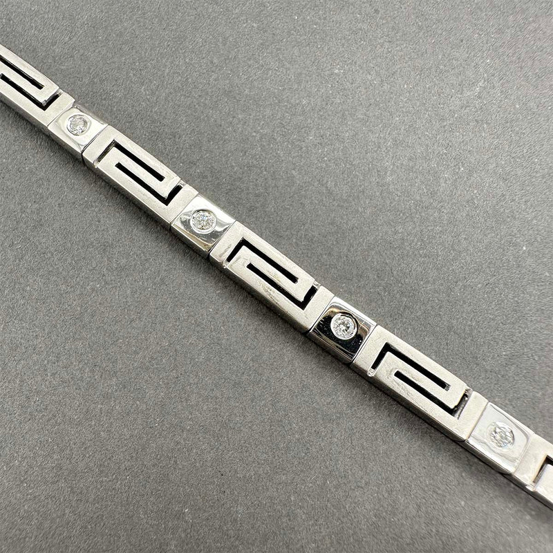 Estate 18K W Gold 0.28ctw H-I/SI1-2 Diamond Bracelet