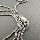 Estate 14K W Gold 1.50mm 24” Bar Link Chain