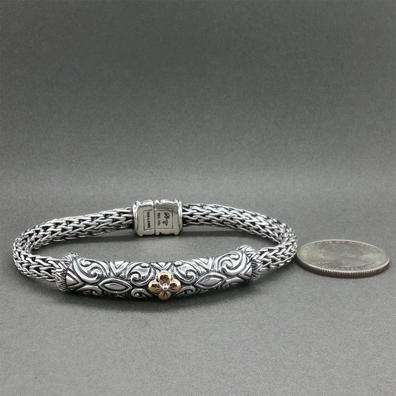 Estate Barbara Bixby SS 18 Woven Station Bracelet