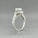 Estate 14K W Gold 1.05ctw Diamond Eng. Ring