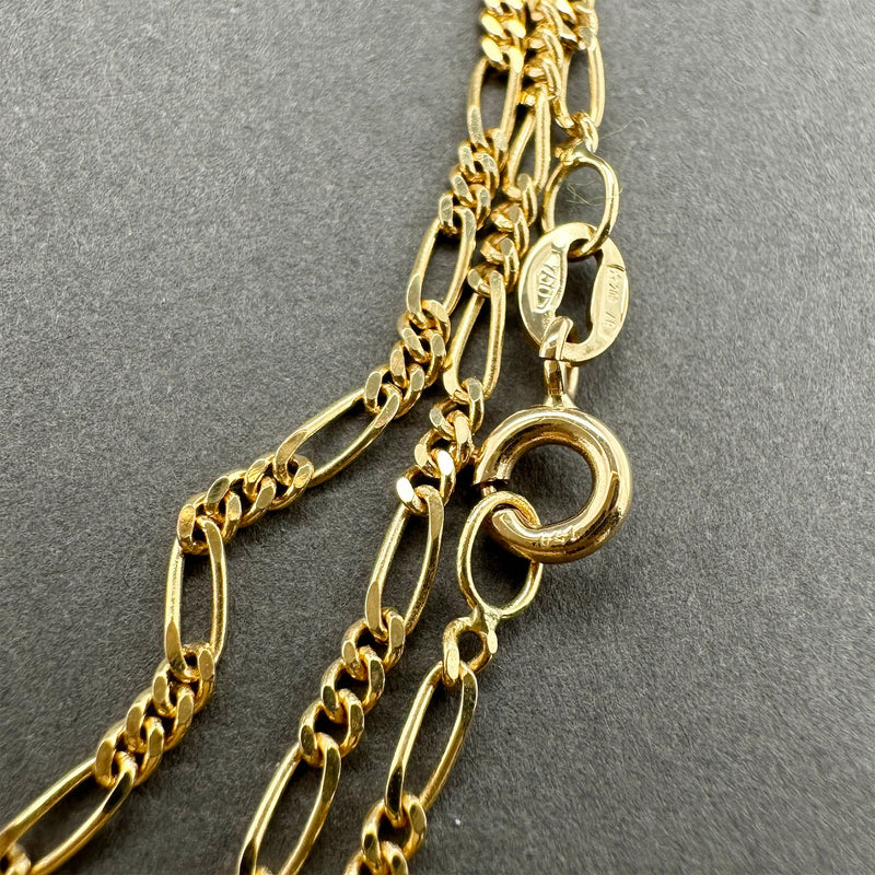 Estate 18K Y Gold 1.84mm 18” Figaro Chain