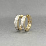 Estate 14K Y Gold 0.10ctw G-H/SI1-2 Diamond Huggie Earrings