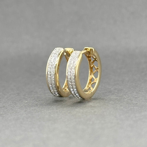 Estate 14K Y Gold 0.10ctw G-H/SI1-2 Diamond Huggie Earrings