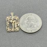 Estate 14K Y Gold Chai Frame Pendant