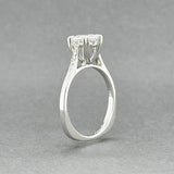 Estate Claude Thibaudeau 18K W Gold 0.06ctw Diamond Eng. Semi-Mount Ring