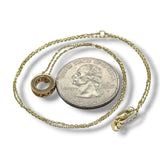 14K Y Gold 0.39ctw Citrine Rondell Pendant