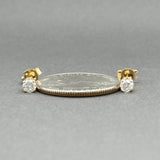 Estate 14K Y Gold 0.34ctw H-I/VS1-SI1 Diamond Stud Earrings