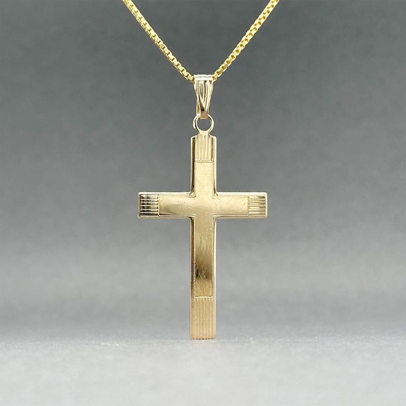 Estate 14K Y Gold 30.54mm Cross Pendant