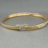 Estate 14K Y Gold 2.05ctw J-K/SI2-I1 Diamond Bangle Bracelet
