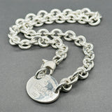 Estate Tiffany & Co. SS Oval Tag Necklace