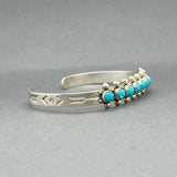 Estate SS Turquoise Cuff Bracelet