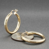 Estate 14K Y Gold 25.17mm Hoop Earrings
