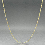 Estate 18K Y Gold 1.70mm 36” Fancy Figaro Chain