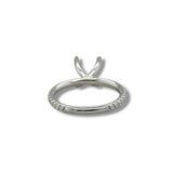 14K W Gold 0.40ctw G/SI1 3/4 around Diamond Engagement Ring Mounting