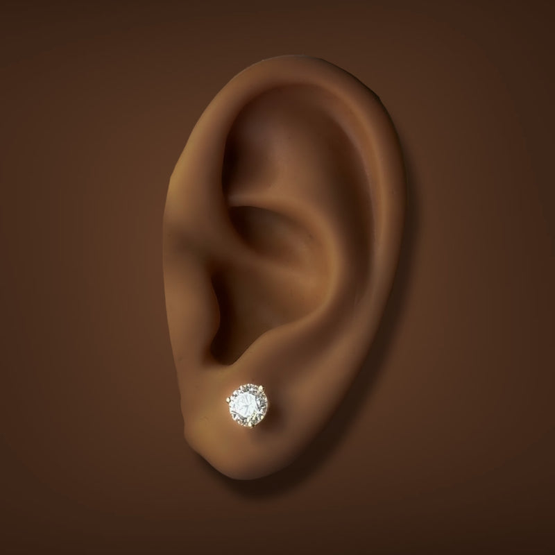 14K Y Gold 1.50ctw F/VS1 Lab-Created Diamond Martini Set Earrings