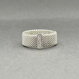 Estate Tiffany & Co. SS 0.08ctw Diamond Somerset Ring