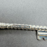 Estate Tiffany & Co. SS Rope Oval Key Pendant