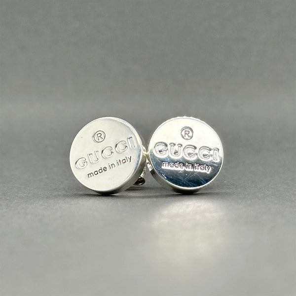 Estate Gucci SS Signature Circle Stud Earrings