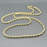 Estate 14K Y Gold 3.50mm 22” Rope Chain