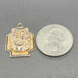 Estate 14K Y Gold 0.03ctw H/SI1-2Diamond Christ Head Pendant